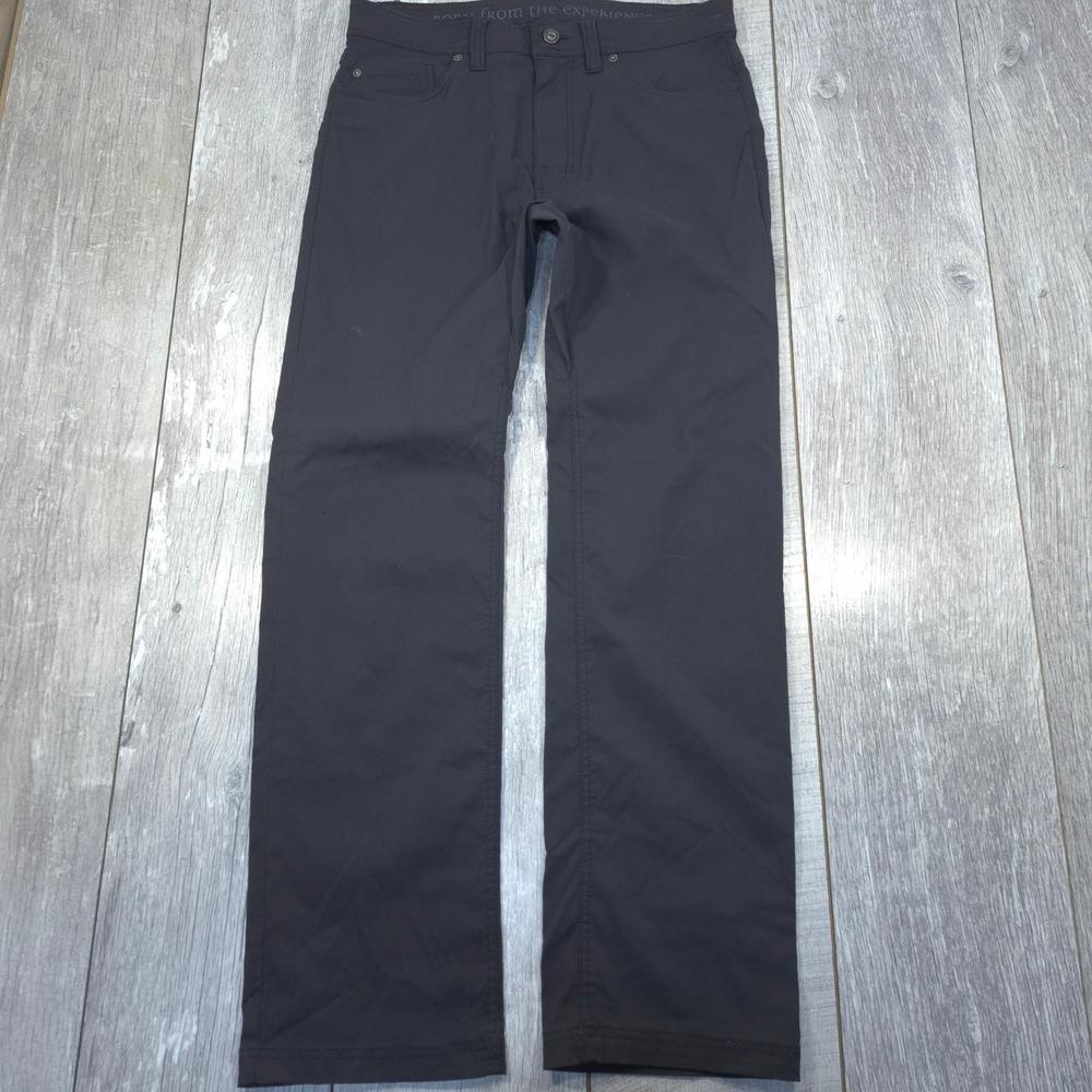 Prana Brion Pants Mens 33x32 Charcoal Gray Zion Slim Fit Outdoor Hiking Trousers